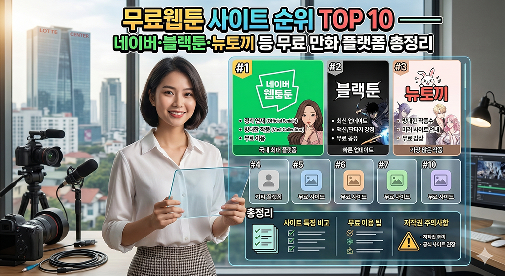 무료웹툰 사이트 순위 TOP 10